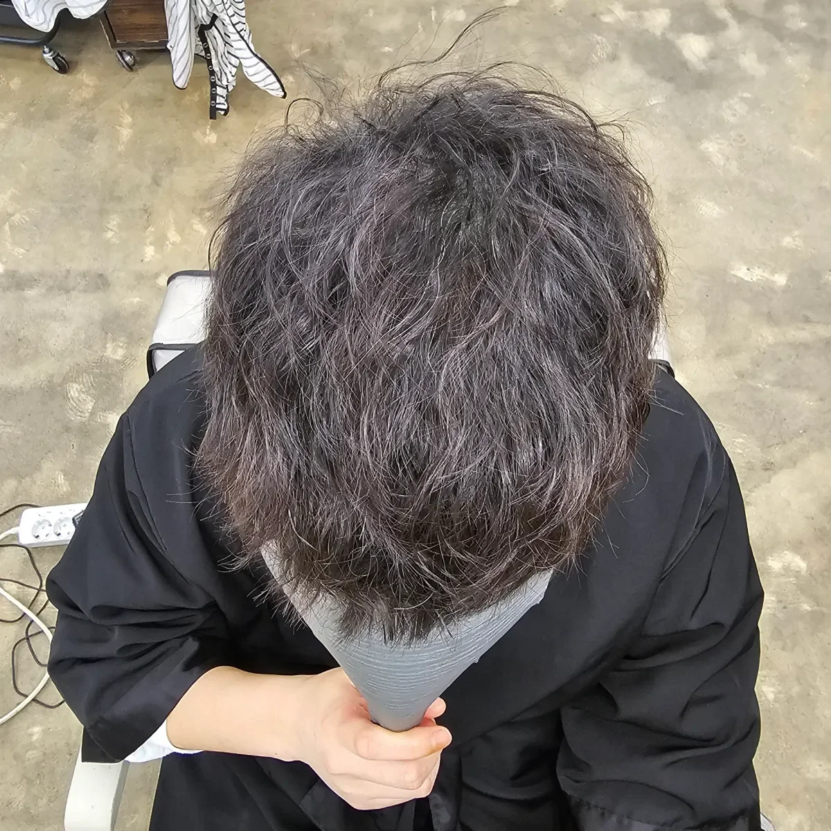 두피페인팅 (치트염색) 시술 후 안양미용실 결과