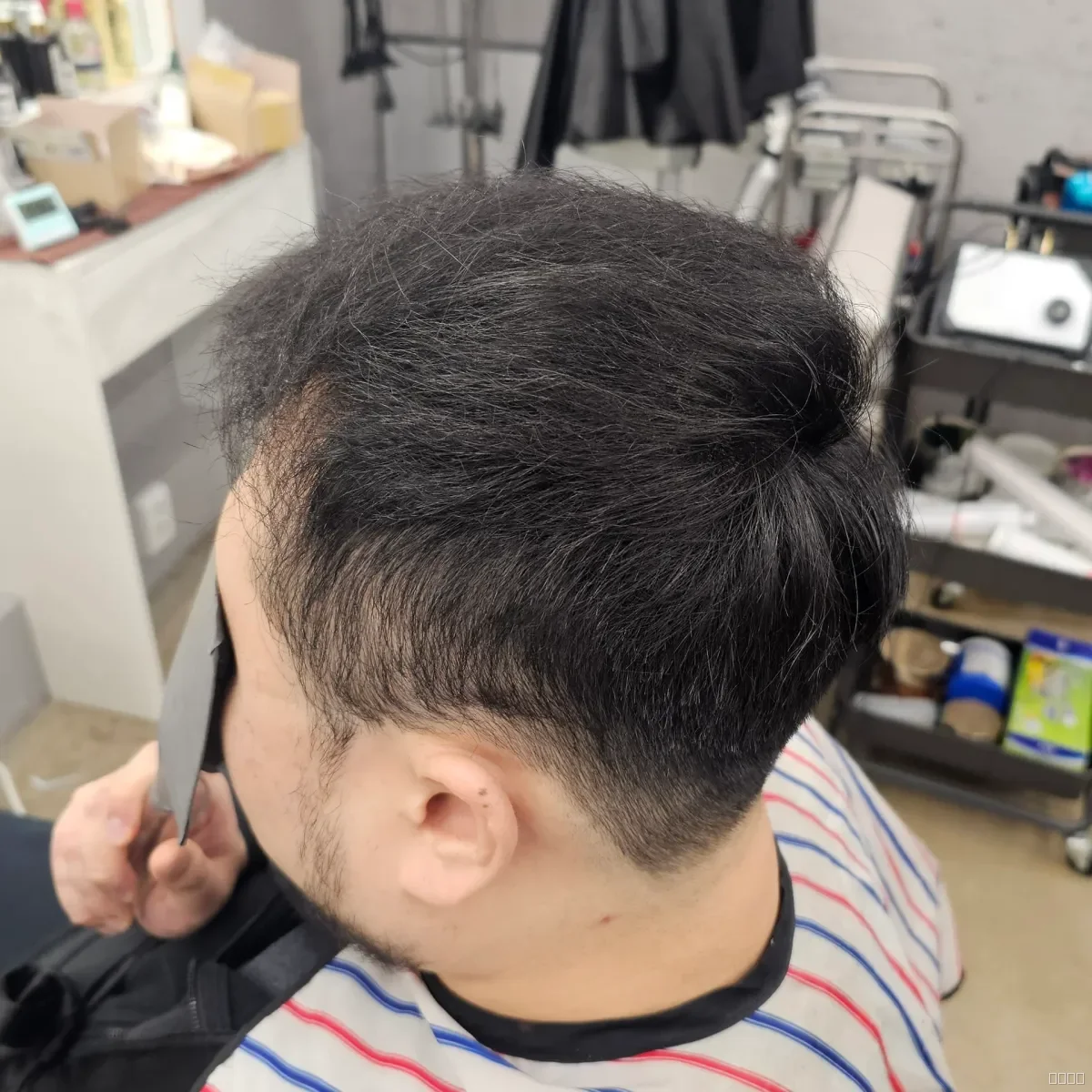 두피페인팅 (치트염색) 시술 후 결과 사진 2