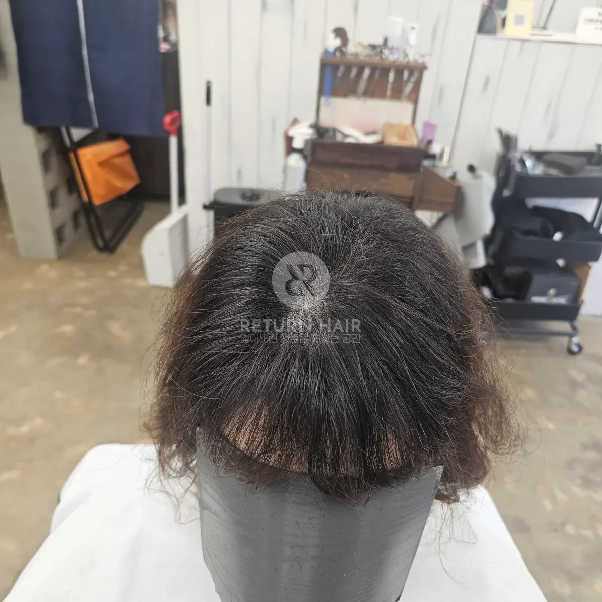 두피페인팅 (치트염색) 시술 후 결과 사진