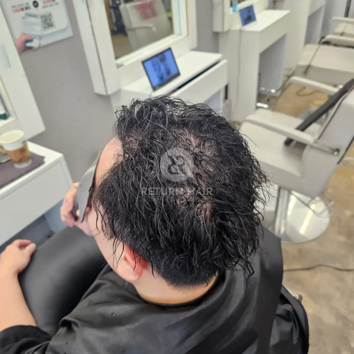 두피페인팅 (치트염색) 시술 전 사진 3