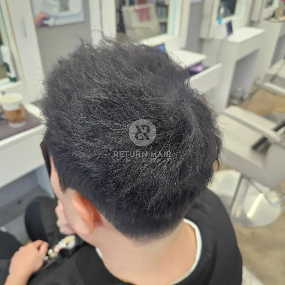 두피페인팅 (치트염색) 시술 후 결과 사진 4