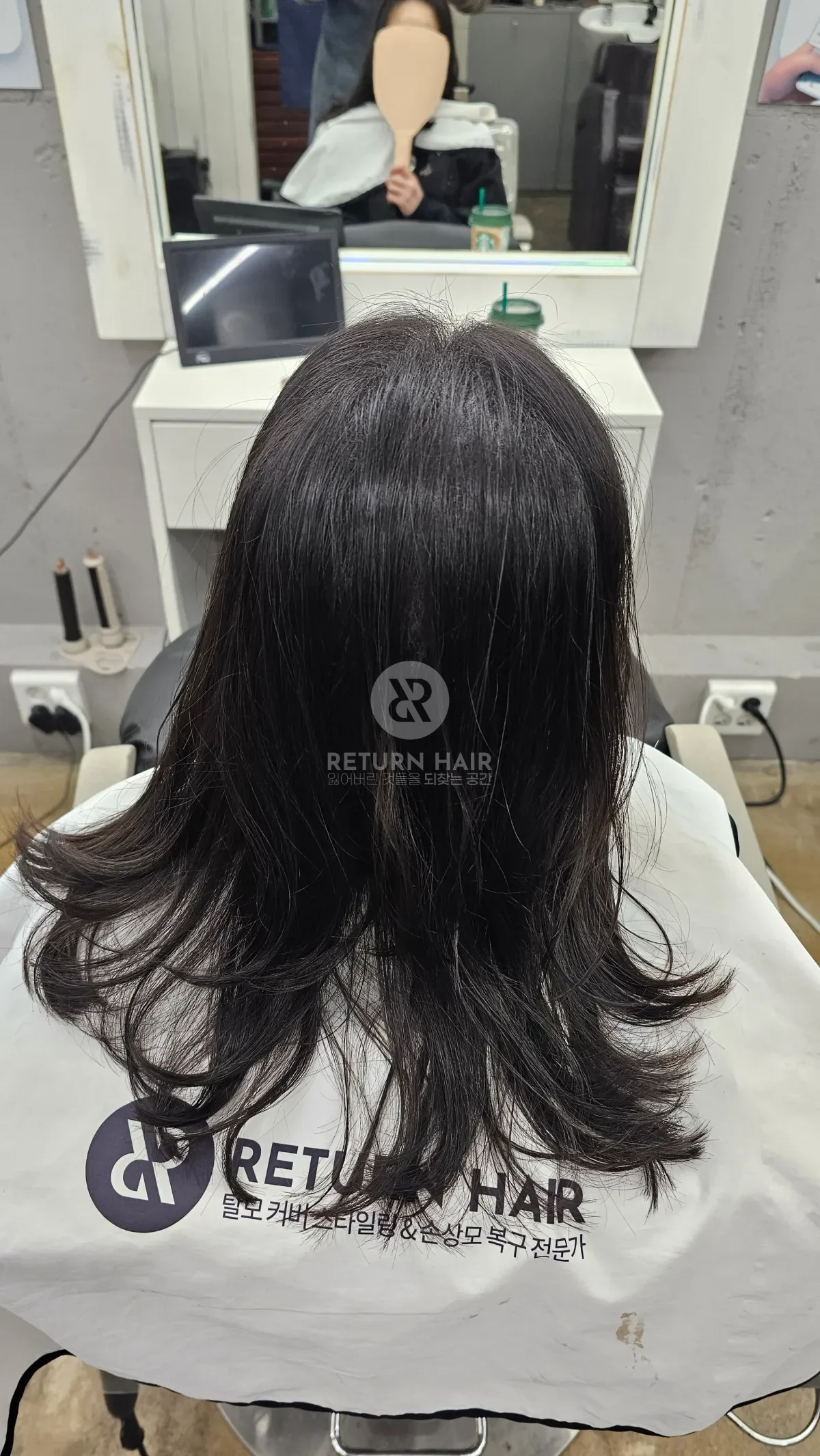 두피페인팅 (치트염색) 시술 후 결과 사진 2