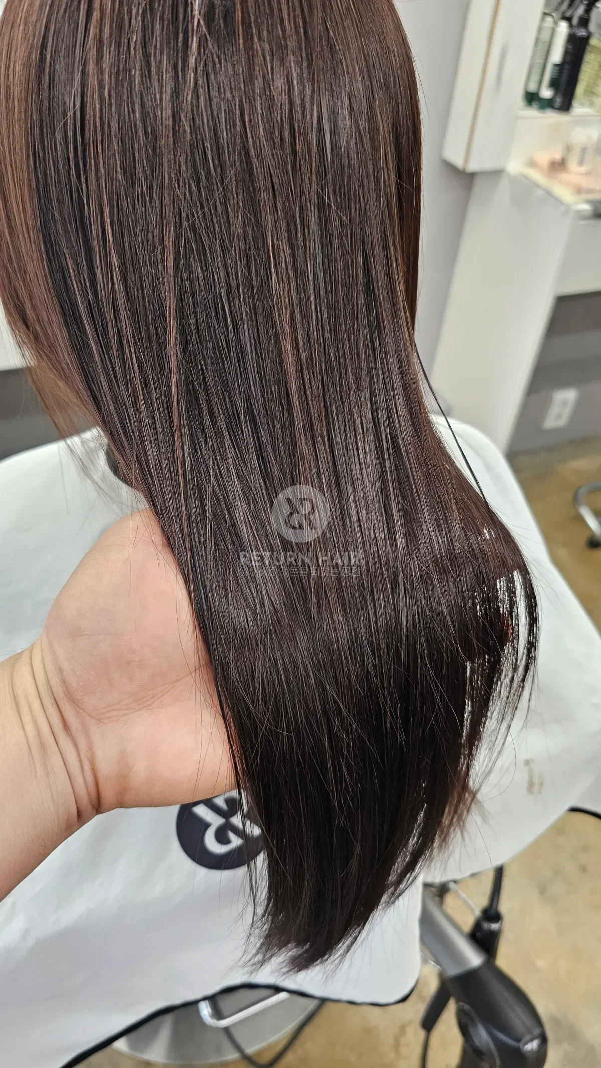 리턴 복구염색 시술 후 결과 사진