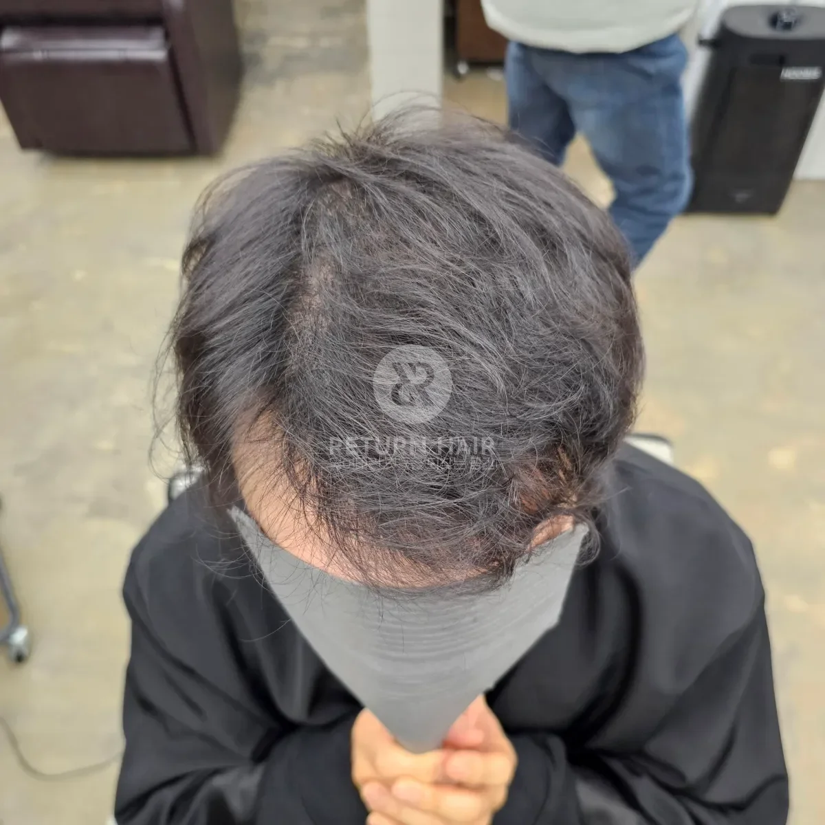 두피페인팅 (치트염색) 시술 후 결과 사진