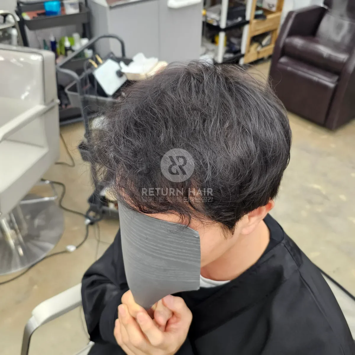두피페인팅 (치트염색) 시술 후 결과 사진 2