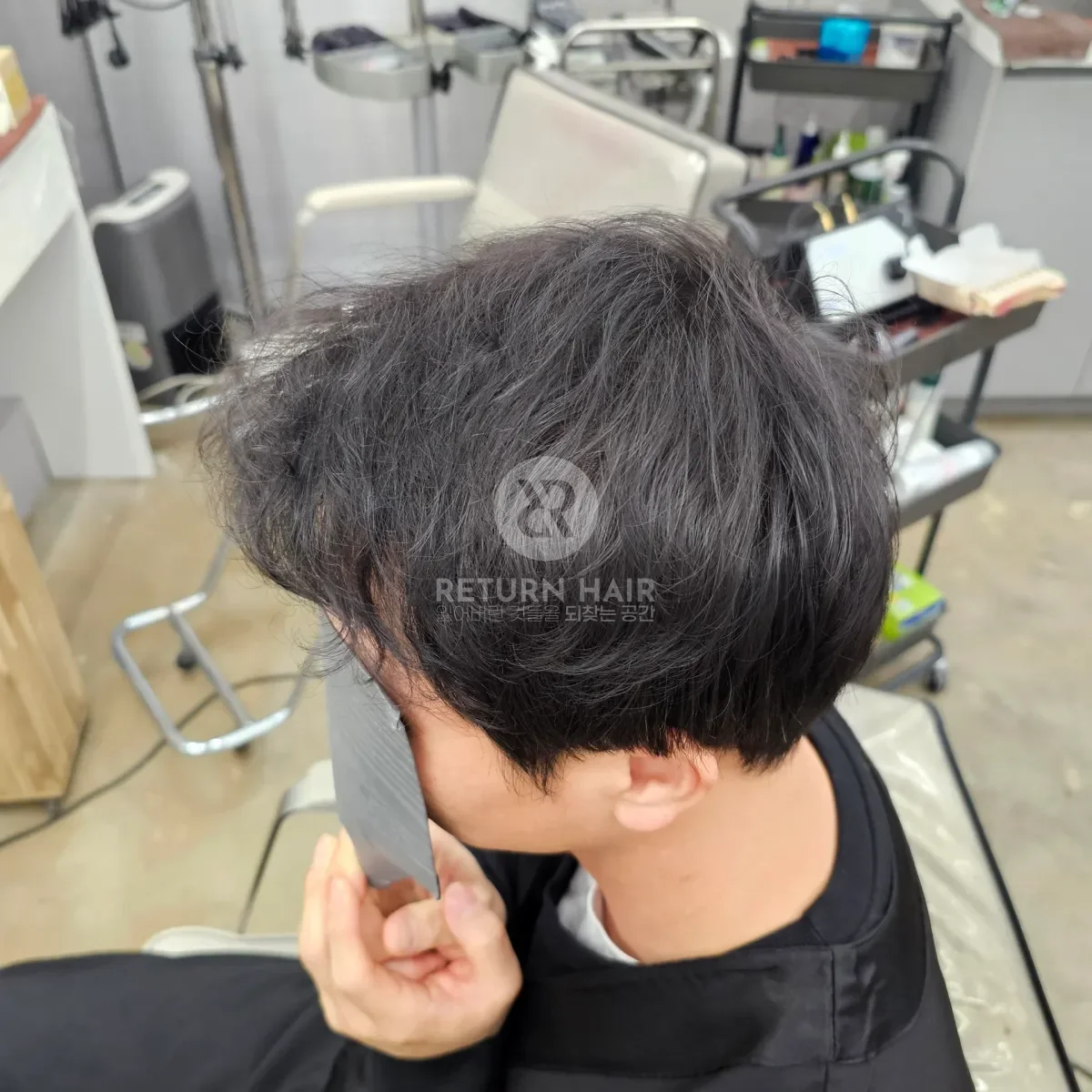 두피페인팅 (치트염색) 시술 후 결과 사진 3