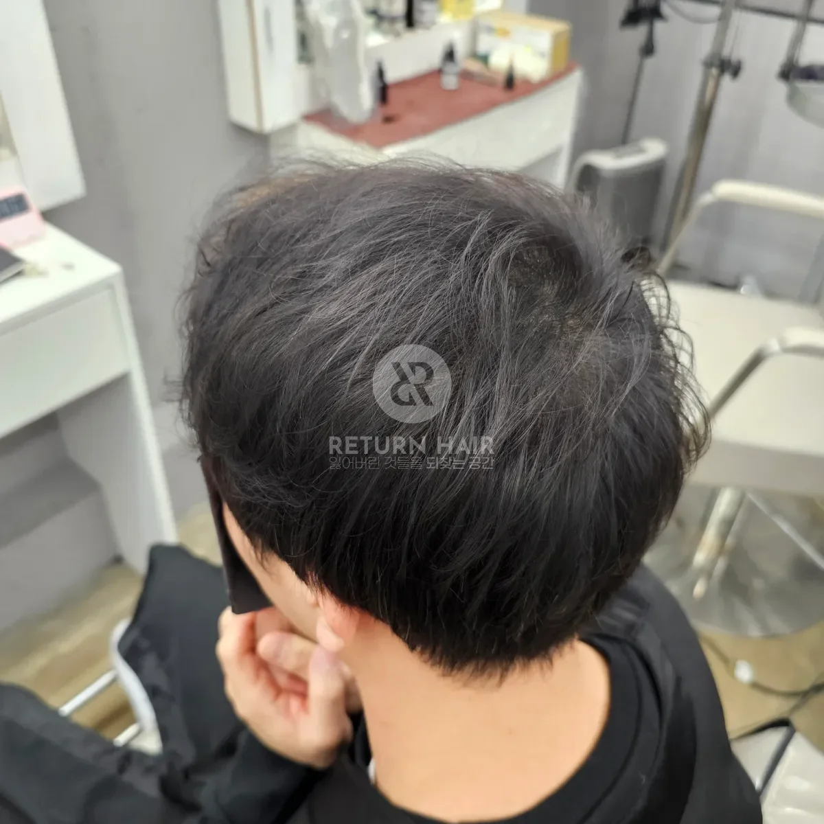 두피페인팅 (치트염색) 시술 후 결과 사진 4