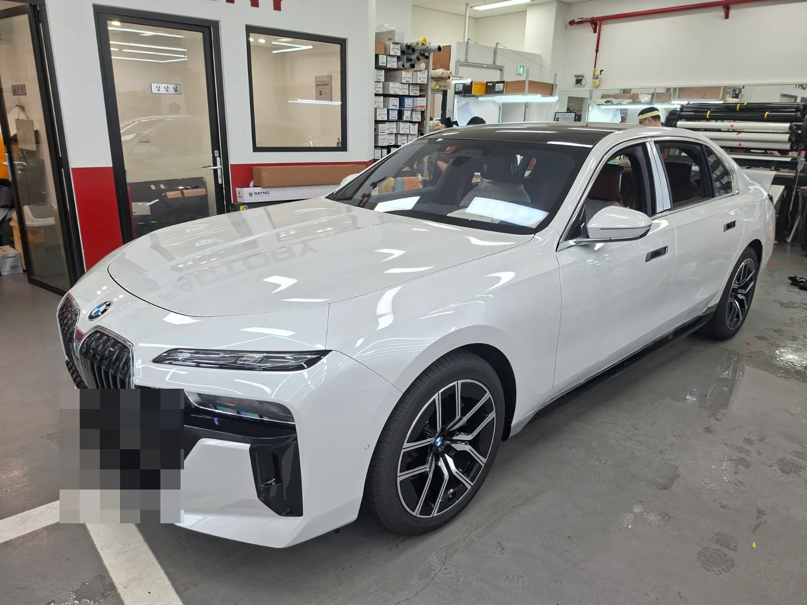 bmw 740i 썬팅 시공 사진 2
