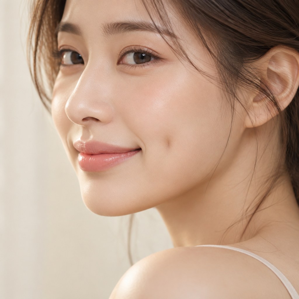볼 가운데 보조개