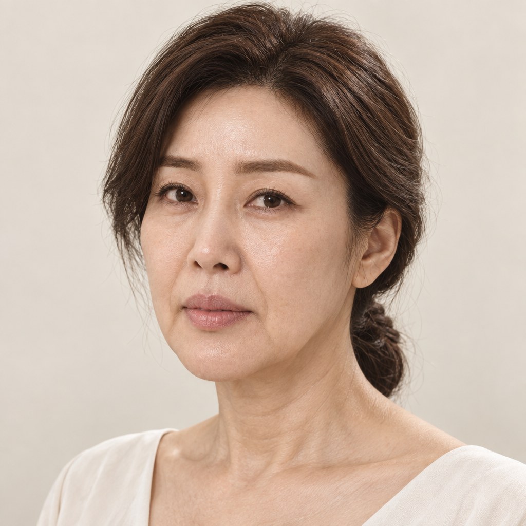 안면 리프팅 전 (예시, 개인차 있음)