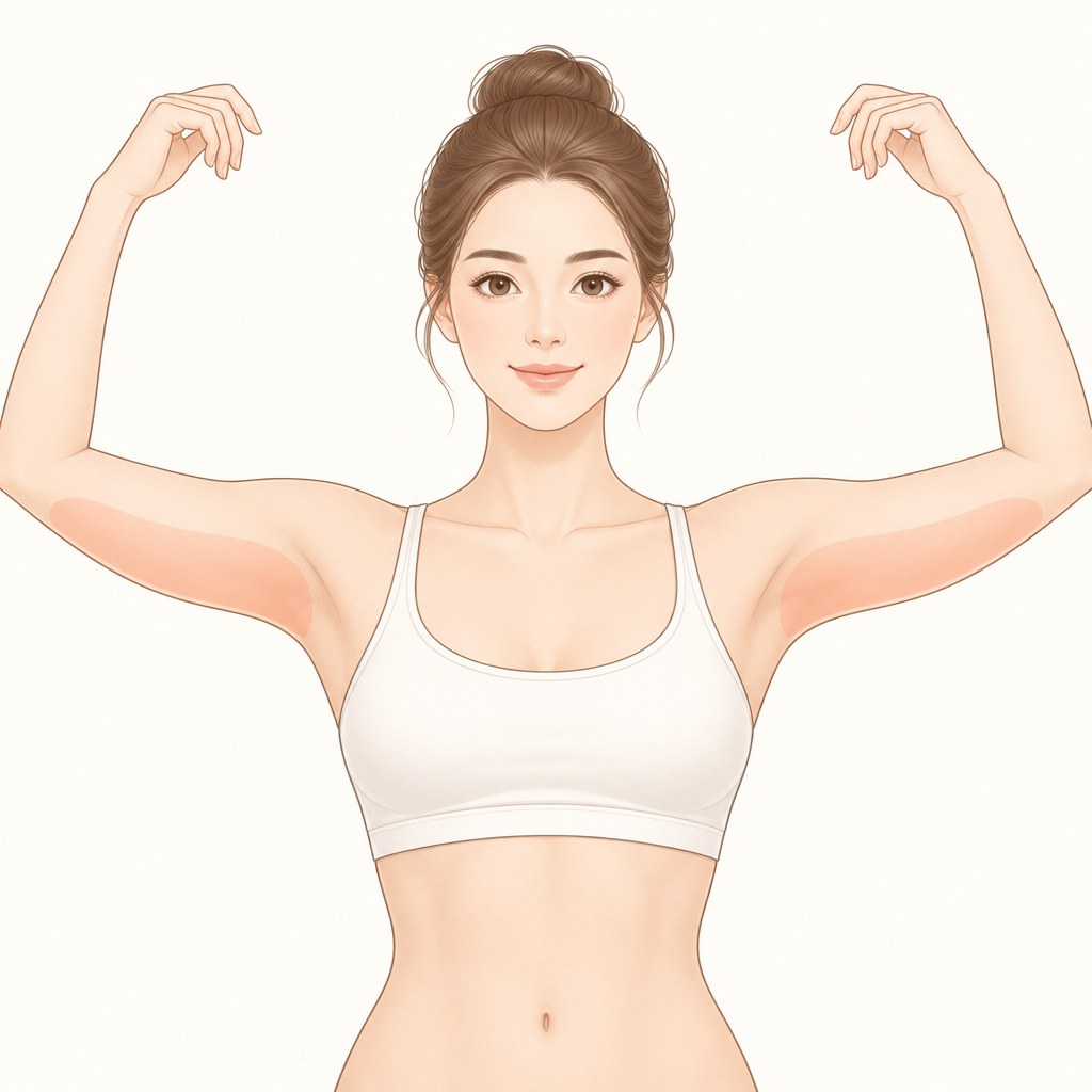 팔뚝·겨드랑이 지방흡입 부위 도해